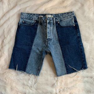 Mens Jean Shorts Two Tone